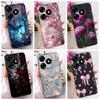 Für Tecno Spark 10 10C 10 Pro 4G KI7 KI5m Handyhülle Bunte Schmetterlingsblume Damen Girly Weiche Silikonhülle Mattes Rückcover