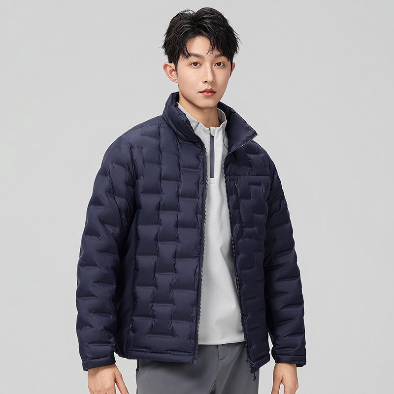 Autumn and winter new stand-up collar light down jacket couple with the same white duck down casual fashion warm light jacket