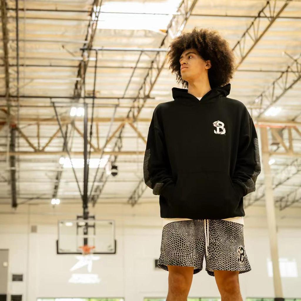 American Trendy Men's Python Mesh Quick-Dry Basketball Shorts - Casual Four-Point Loose Fit Plus Size