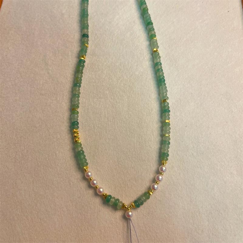 Original Chinese High-End Dongling Jade Women's Lucky Abacus Beads Clavicle Necklace