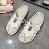 Flats Mesh Slippers Women Sandals Casual Loafers Shoes Woman Mules Summer 2025 Trend Soft Sole Elegant Dress Comfort Zapatillas