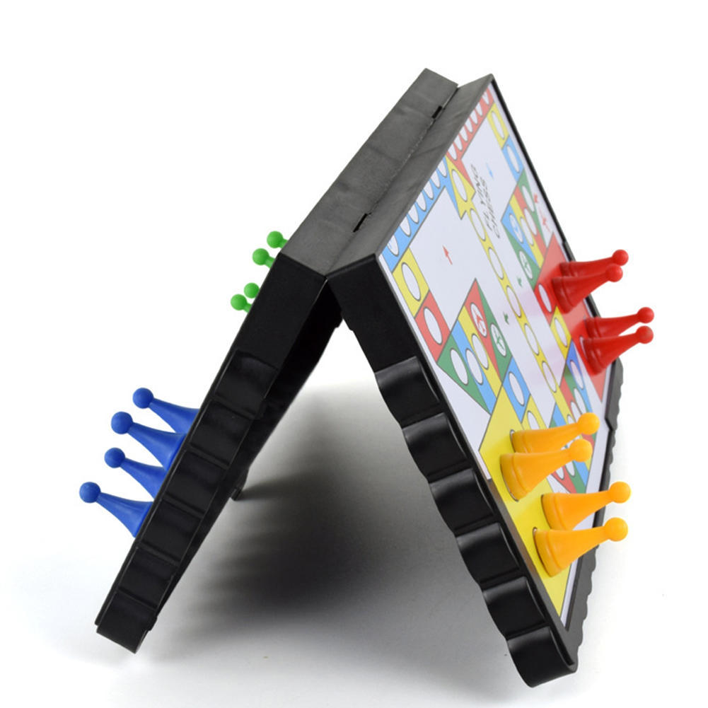 1Set Magnetic Foldable Flying Chess Crawling Mat  Portable Board Game Camping Travel Game Set Aeroplane Chess