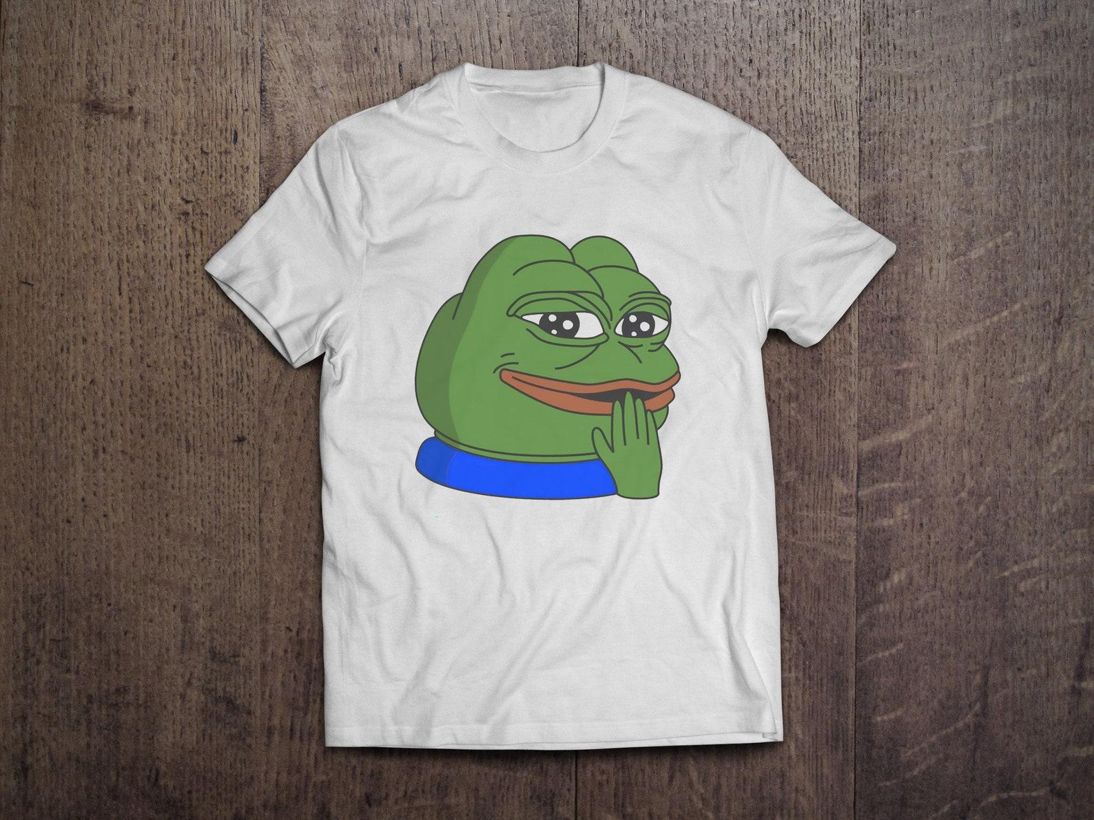 Pepe The Frog Internet Meme Ups / Heavyweight cotton unisex T shirt with print tee top 4XL