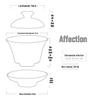 Gaiwan Teacup Set: Blue and White Ceramic with Lid, 120ml Capacity
