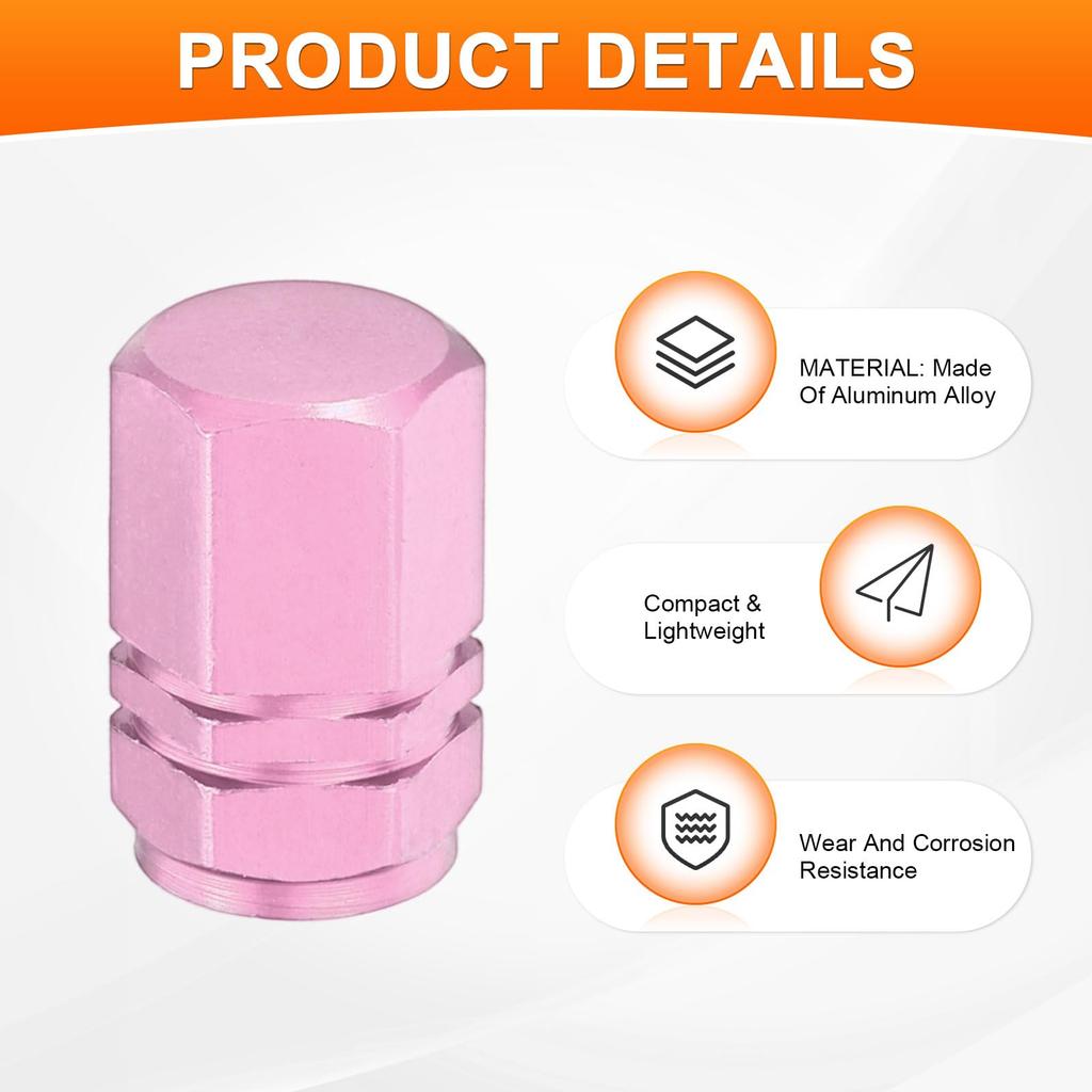 PATIKIL Tire Valve Cap Set of 5 Universal Aluminum Alloy