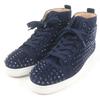 Pristine High Cut Sneakers LOUIS FLAT Navy Suede Leather  Used