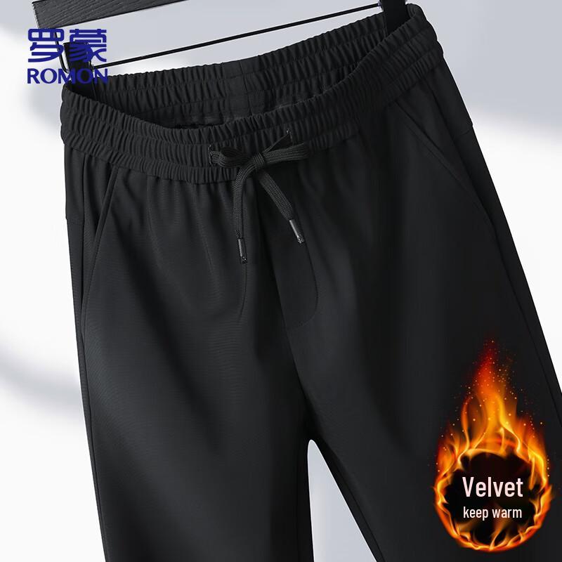 Romon Men's Autumn/Winter Straight-Leg Casual Trousers