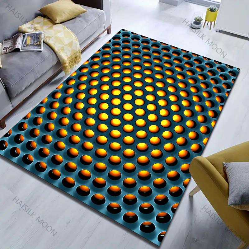 3D Personalized Dots Printed Carpet for Bedroom Living Room Bedside Sofa Floor Mat Modern Home Decor Area Rug Large Size