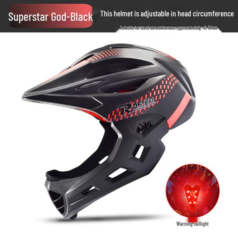 

Детский шлем-фулфейс с CE-тестом для беговелов, самокатов, роликовых коньков – защитная экипировка для мальчиков и девочек One Size