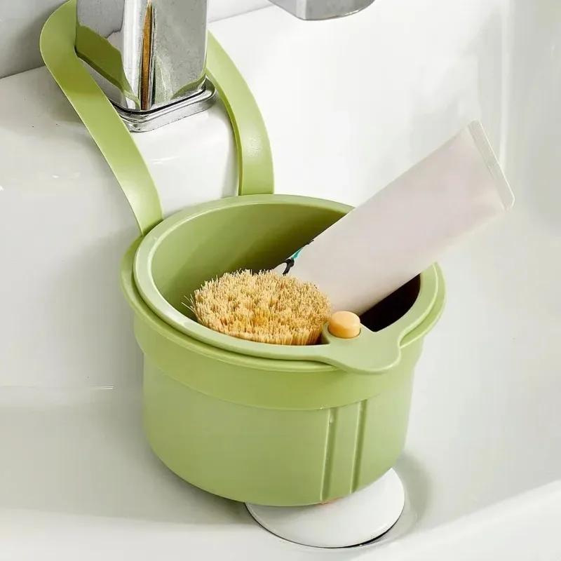 Hot Creative Sink Hanging Strainer Basket Openable Bottom Cover Quickly Drain Kitchen Garbage Filter Multifunctional Detachable