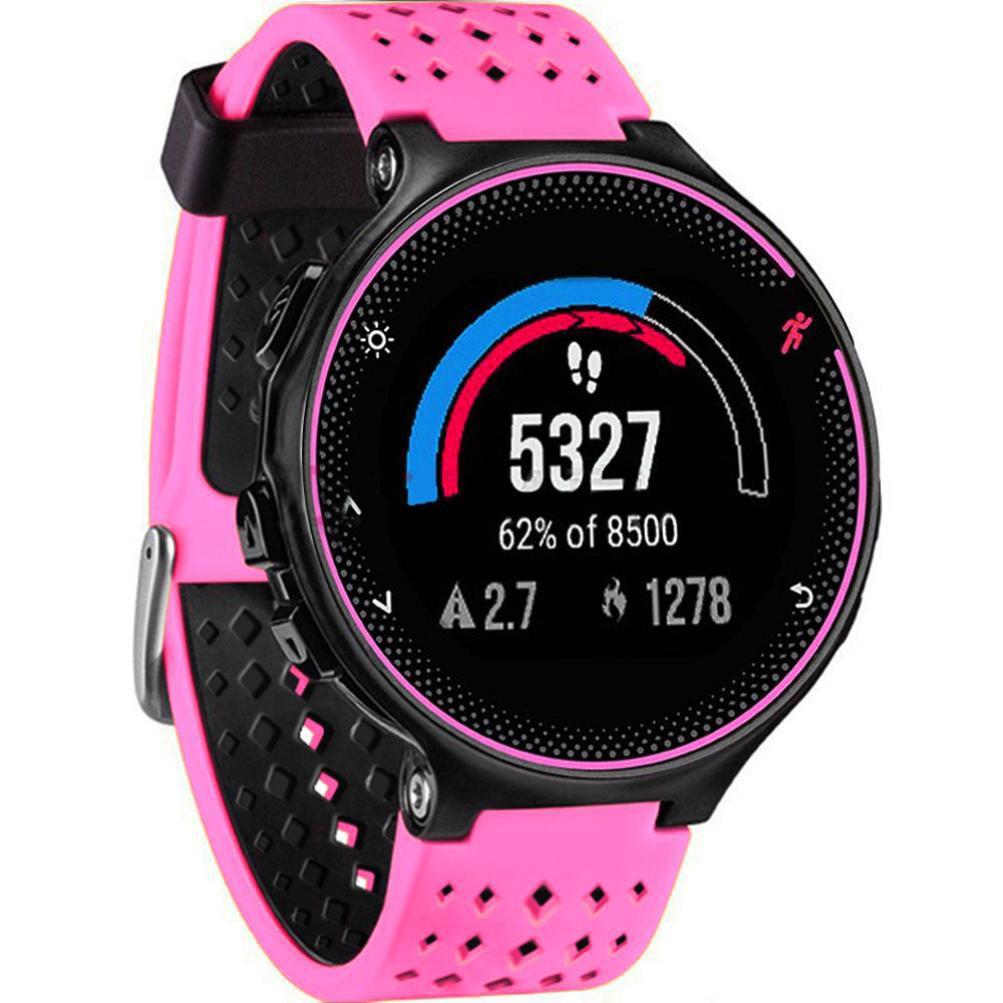 Bicolor Rhombus Hole Silicone Strap for Garmin Forerunner 220/230/235/620/630