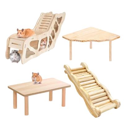 Hamster Toys Wooden Ramp Playground Maze Hamster Toys And Accessories For Guinea Pig Gerbil Mouse Small Animal Ferret Squirrel