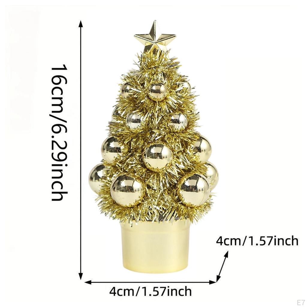 Christmas Tree Statue Artwork Birthday Gift Decorative Figurine Ornament for Cabinet Office Living