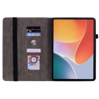 For Infinix Xpad Case Card Holder Anti-Scratch Leather Cover Rose Flower Imprint