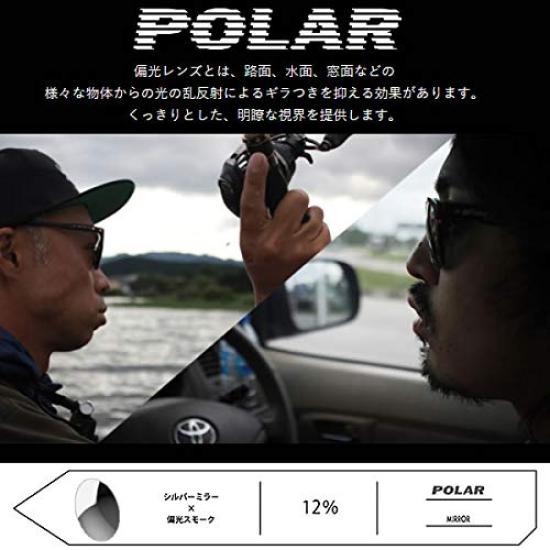 OUTLAND Sunglasses SELENGA Silver Silver Mirror X Polarized Smoke Foldable Selenga by Yamamoto Polarized Sunglasses for Fishing OL-402 (SIL) Optical,