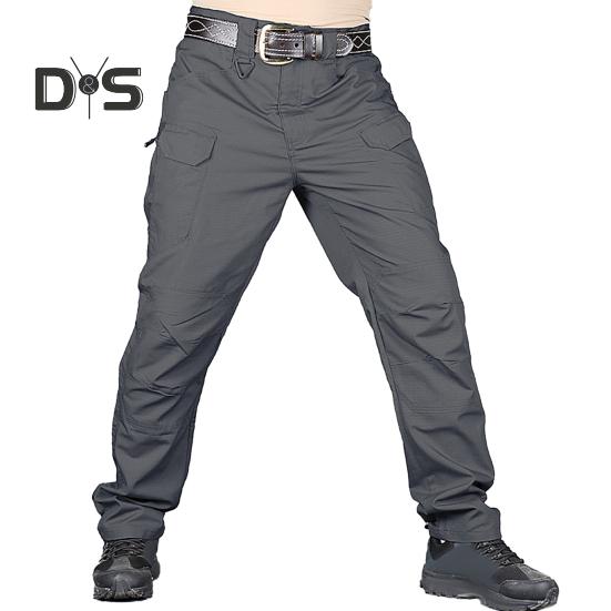 Men Tactical Training Pants Cotton Linen Blend Multiple Pocket Urban Commuter Cargo Trousers Slim Fit Joggers for Work Exercise Outdoor Fishing