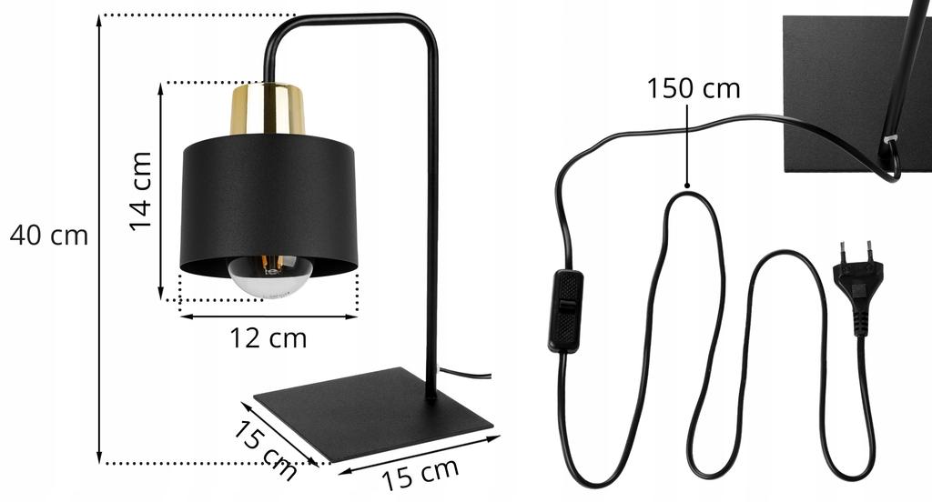 MODERN NIGHT TABLE LAMP BLACK LED LAMP