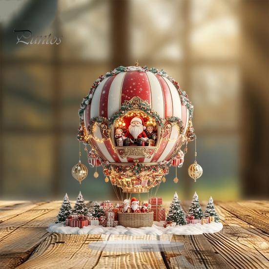 Winter Snow House Acrylic Decoration 2D Flat Nativity Scene Table Sign Christmas Home Office Living Room Bedroom Bookshelf Desktop Ornament