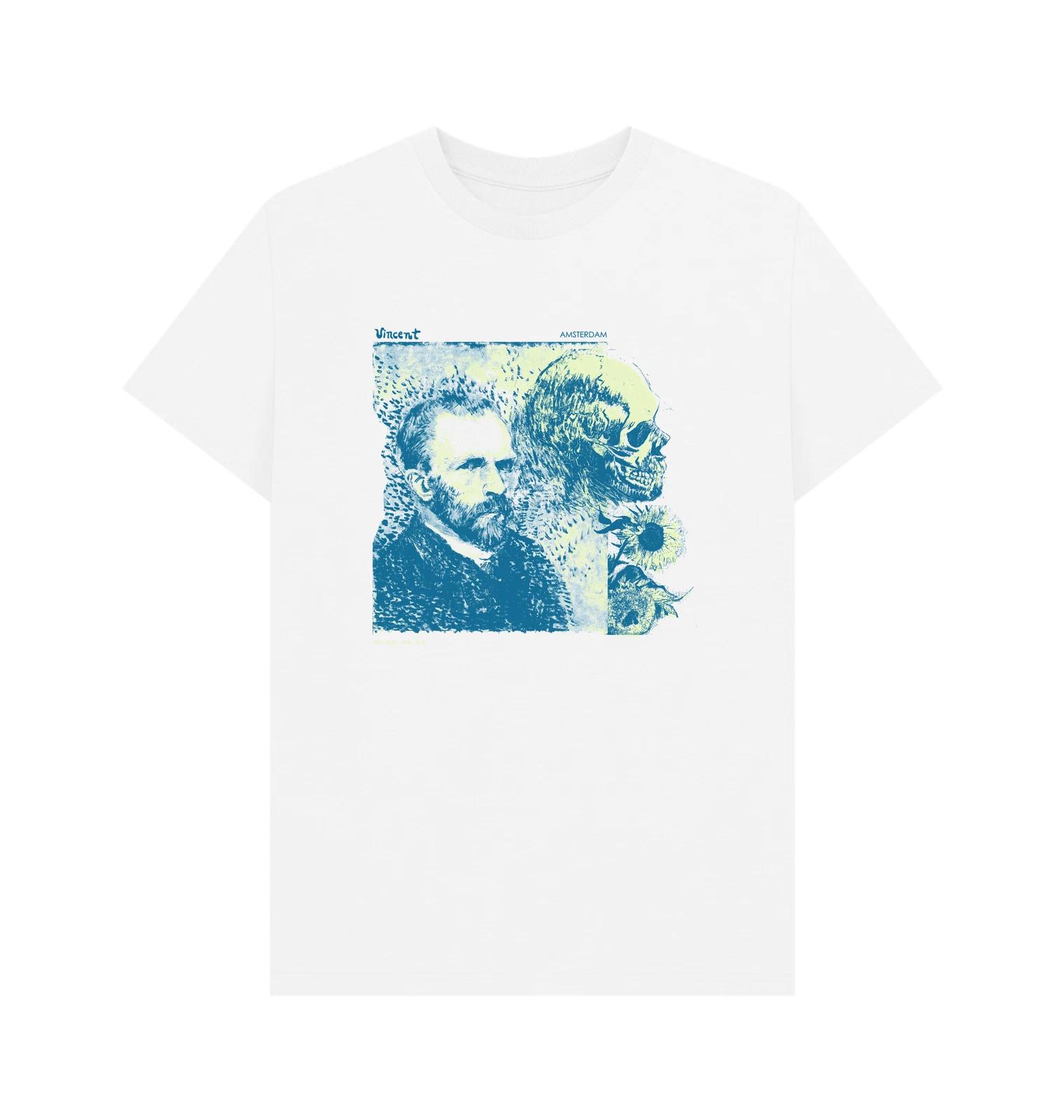 

PREMIUM OFFICIAL APOH APOH Van Gogh Skull White T-Shirt 4XL
