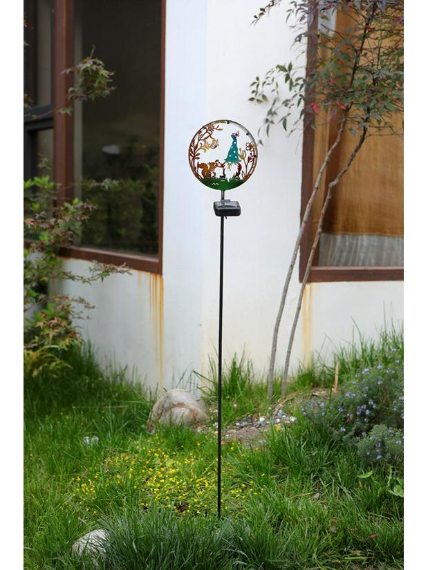 Rainproof Solar Wrought Iron Decorative Garden Light