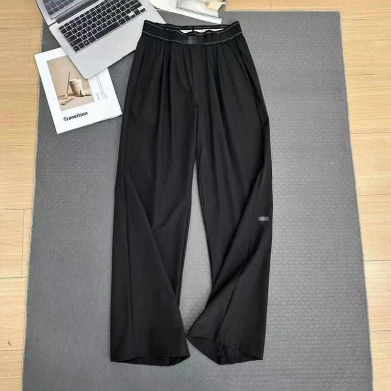 Letter Log Quick Dry Pants High Waist Straight Leg Stretch Casual Trousers Women