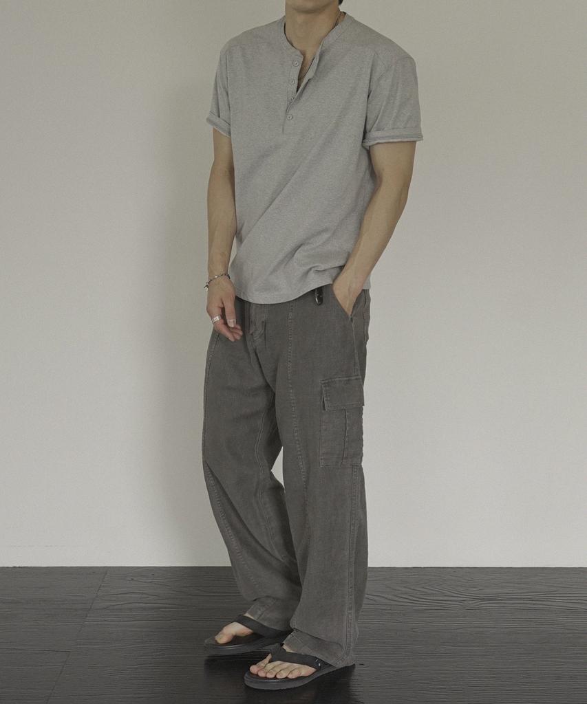 Sido Caesar Ct Line Garment Ws Linen Cargo Pants #1
