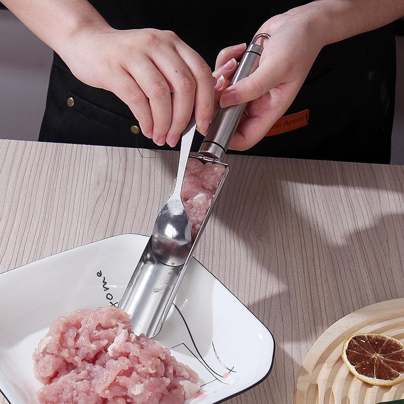 Stainless Steel Meatball Maker Clip Diy Fish Meat Rice Ball Making Mold Tools Round Stuffed Meatball Makers Kitchen Accessories