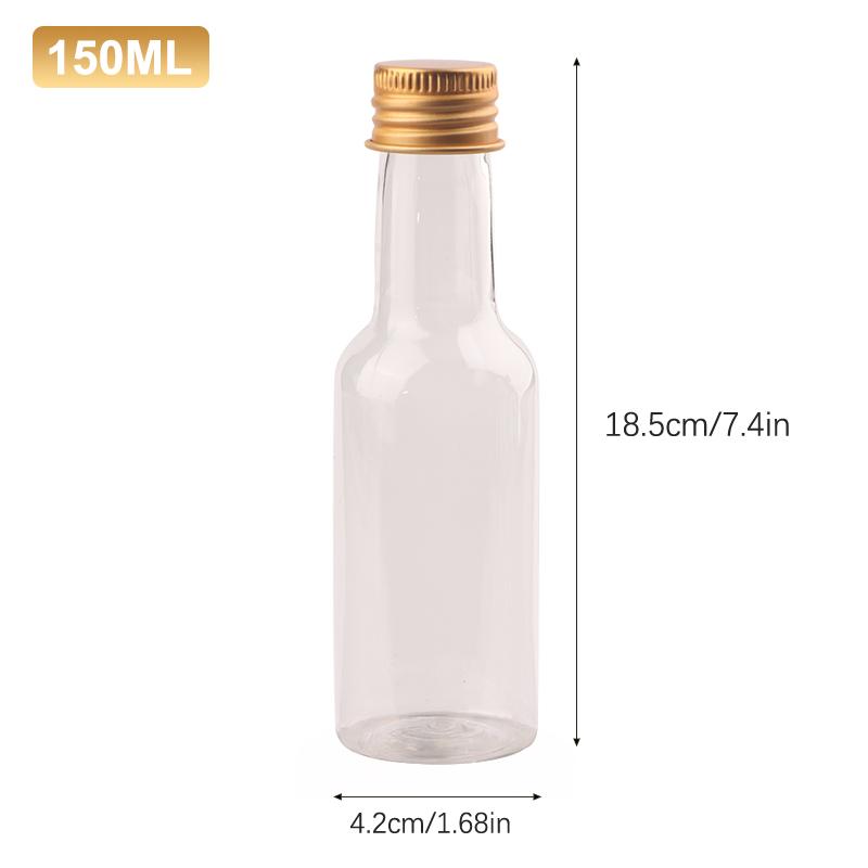 Plastové lahve na lihoviny Mini lahvičky na likér Mini plastová láhev na alkohol s uzávěrem Láhev na mléko Průhledná láhev na nápoje