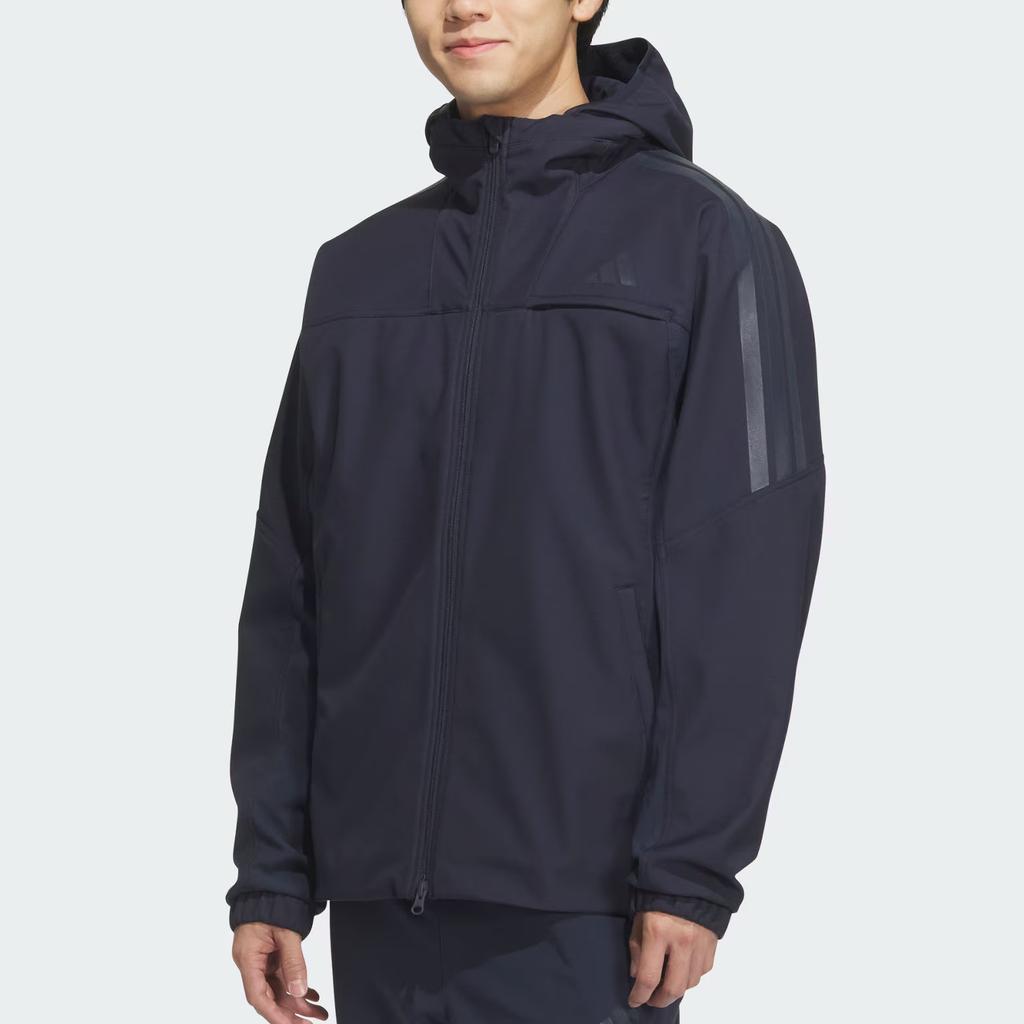 adidas Wind FW25 3 Stripes Bonded Solid Color Hooded Zip Long Sleeve Jacket Men Jackets KA1306