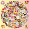 100Pcs Cute Cartoon Food Stickers for Luggage Laptop Skateboard Book Notebook DIY Crafts Fashion Vinyl Decals
