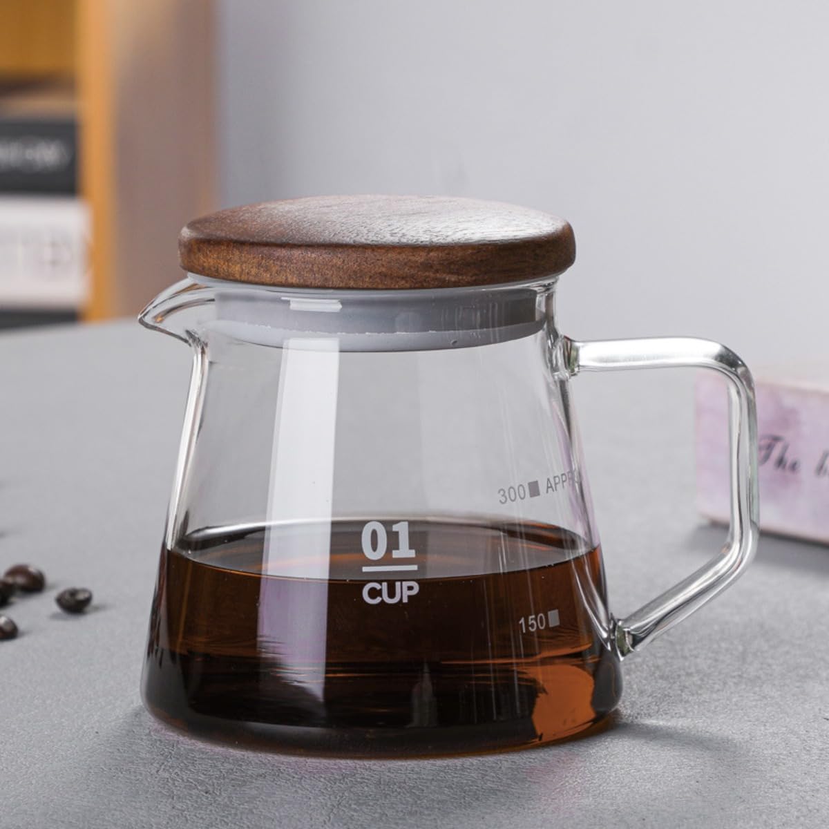 

Букквут Кофе Толстое Стекло Термостойкая Кофейная Воронка Фильтр Чашка с Большим Легким Прозрачным Чайником, Ручкой, Многоцелевой, Горловиной, Чистый,