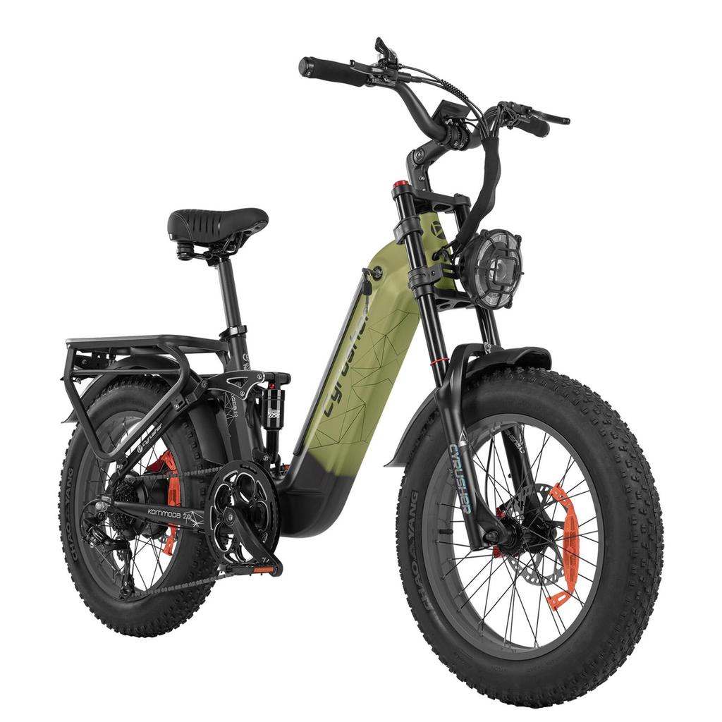 Cyrusher Kommoda 2.0 Mountain E-Bike für Erwachsene 48V20Ah Akku 250W Einzelmotor Elektrofahrrad 20 Zoll Offroad-Reifen Urbanes Pendler-E-Bike