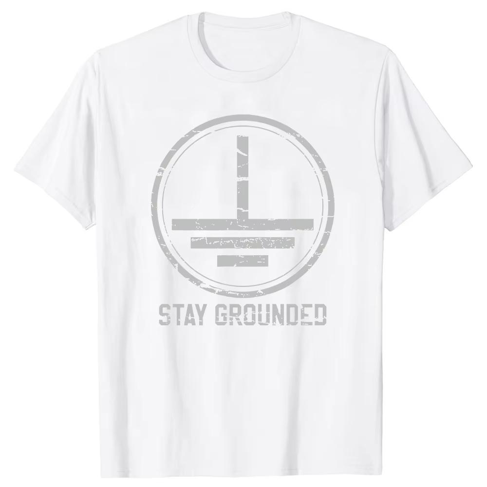 2026 Summer Fun Unisexs Electrician Letter Pattern Printed Round Neck Tshirt 100 Cotton Neutral Soft Breathable Short Sleeve