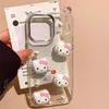 Cartoon Kt Glitter Mobile Phone Case For Iphone16Promax Transparent Apple 17 Girl Heart 15Pro Women'S Model