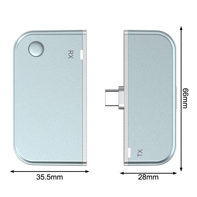 Type-C Hdmi-Compatible Wireless Video Transmitter Receiver Extender Adapter 5.8G 1080P 50M Wireless Display Adapter
