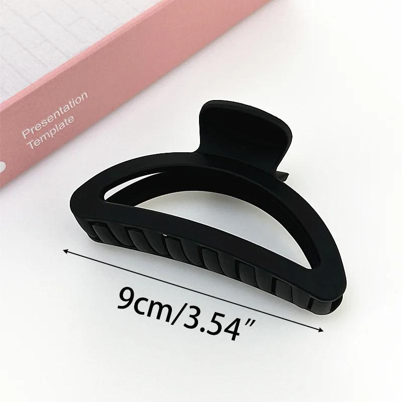 Large Black Hair Clip Women Matte Geometric Hairpin Fashion French Elegant Hair Claw Clips Korean Girl Barrette Hair Accessories