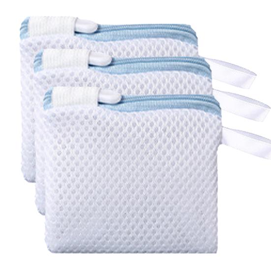 

3 шт. двухслойные сетчатые гелевые мешки для стирки, предотвращающие запутывание одежды, утолщенные, предотвращающие образование катышков, сумка для стирки синий