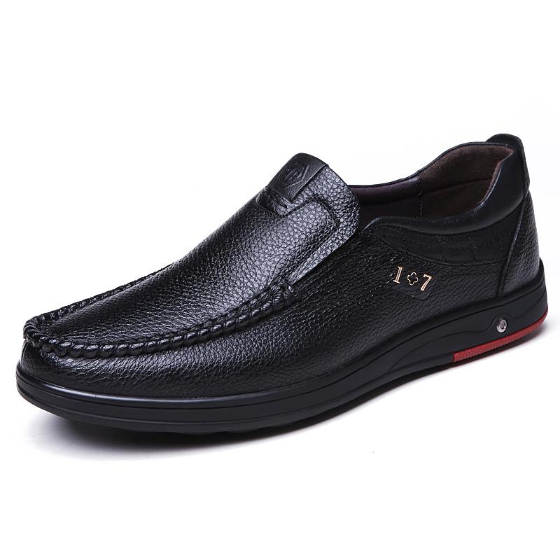 Scarpe da Uomo per Tutte le Stagioni Piattaforma Pelle Casual Moda Comode Comode da Indossare per Uso Quotidiano Materiale Resistente Di Buona Qualità