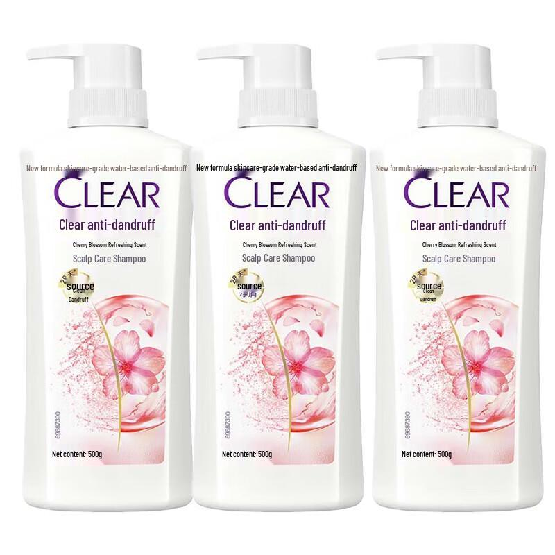 CLEAR Anti-Dandruff Shampoo 500g x3 Pack