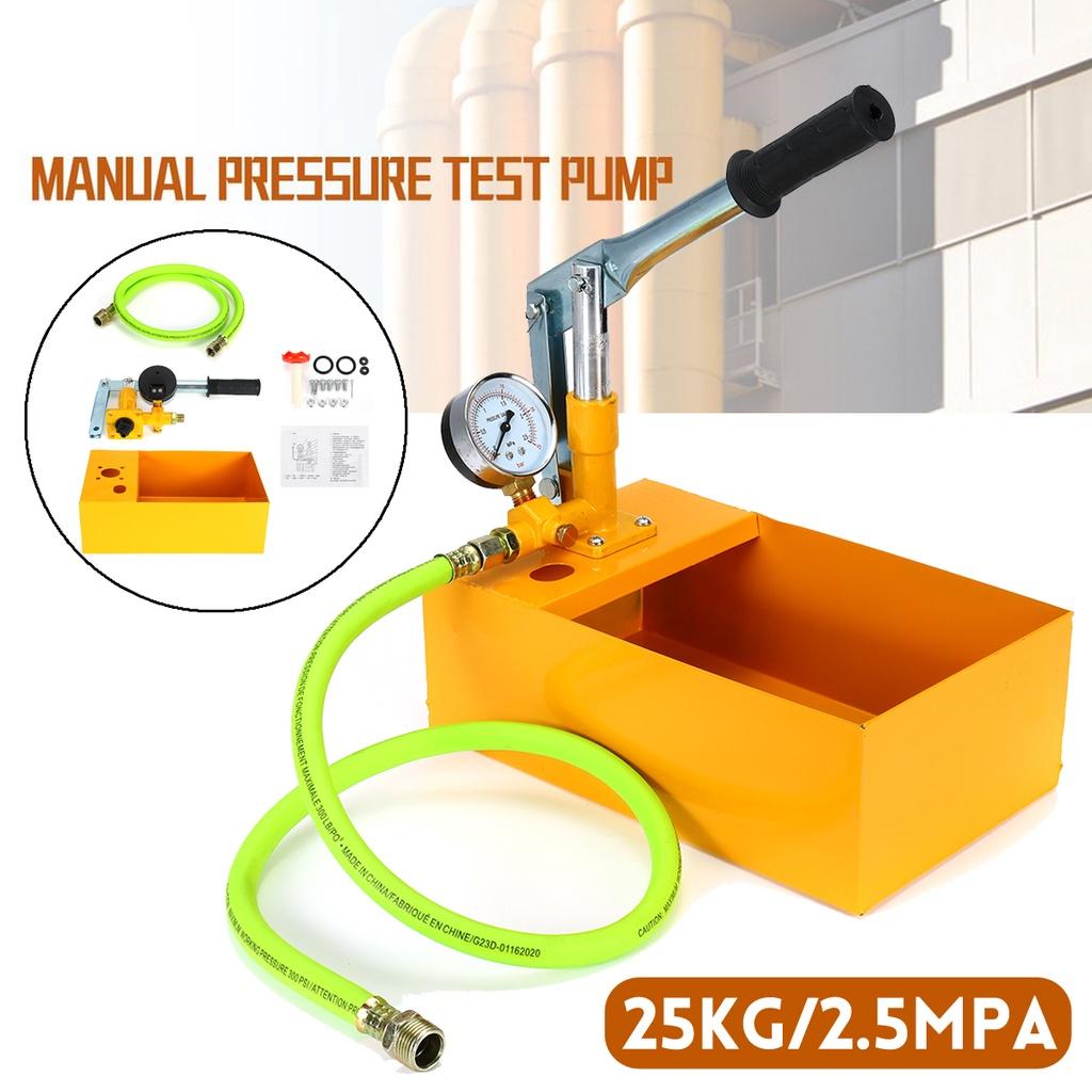 NEW Yellow Water Pressure Tester 25KG Manual Hydraulic Water Pressure Test Pipeline Tester Pump Machine 2.5MPa Pipeline Tester 25KG