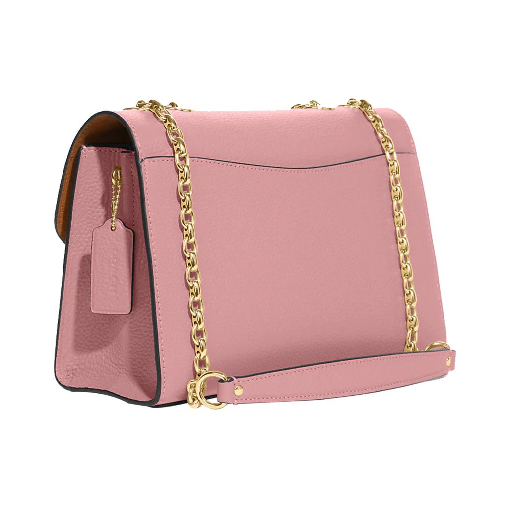 New COACH Lane Leather Portable Crossbody Bag Shoulder Bag Large Size Women's Pink C8206-IMOUS