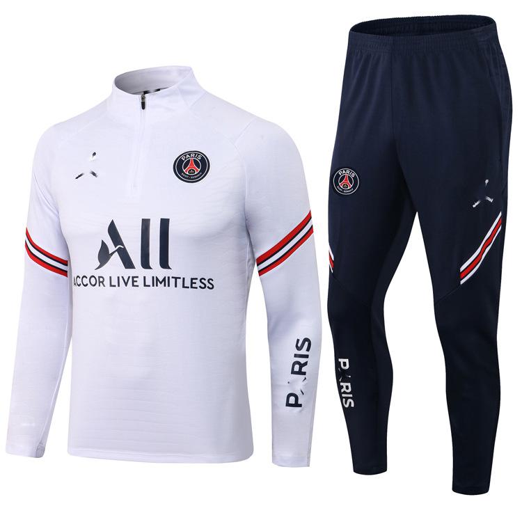 2122 Season Paris Home And Away Adult Children'S Half-Zip Football Training Suit Appearance Suit Fan Version