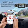 1080P Quad Dash Cam, 4-Channel 4-Screen Display, WiFi, Phone Sync, GPS, Rear View, Night Vision, Wide Angle