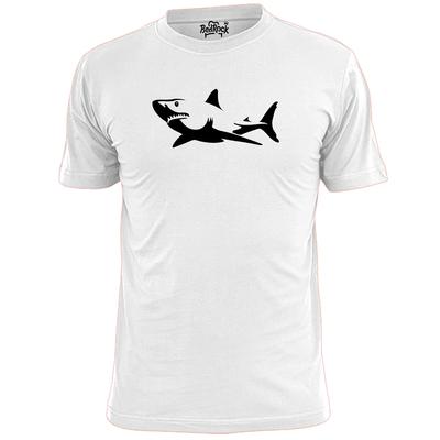 Mens Great White Shark Vector T Shirt Jaws Fish