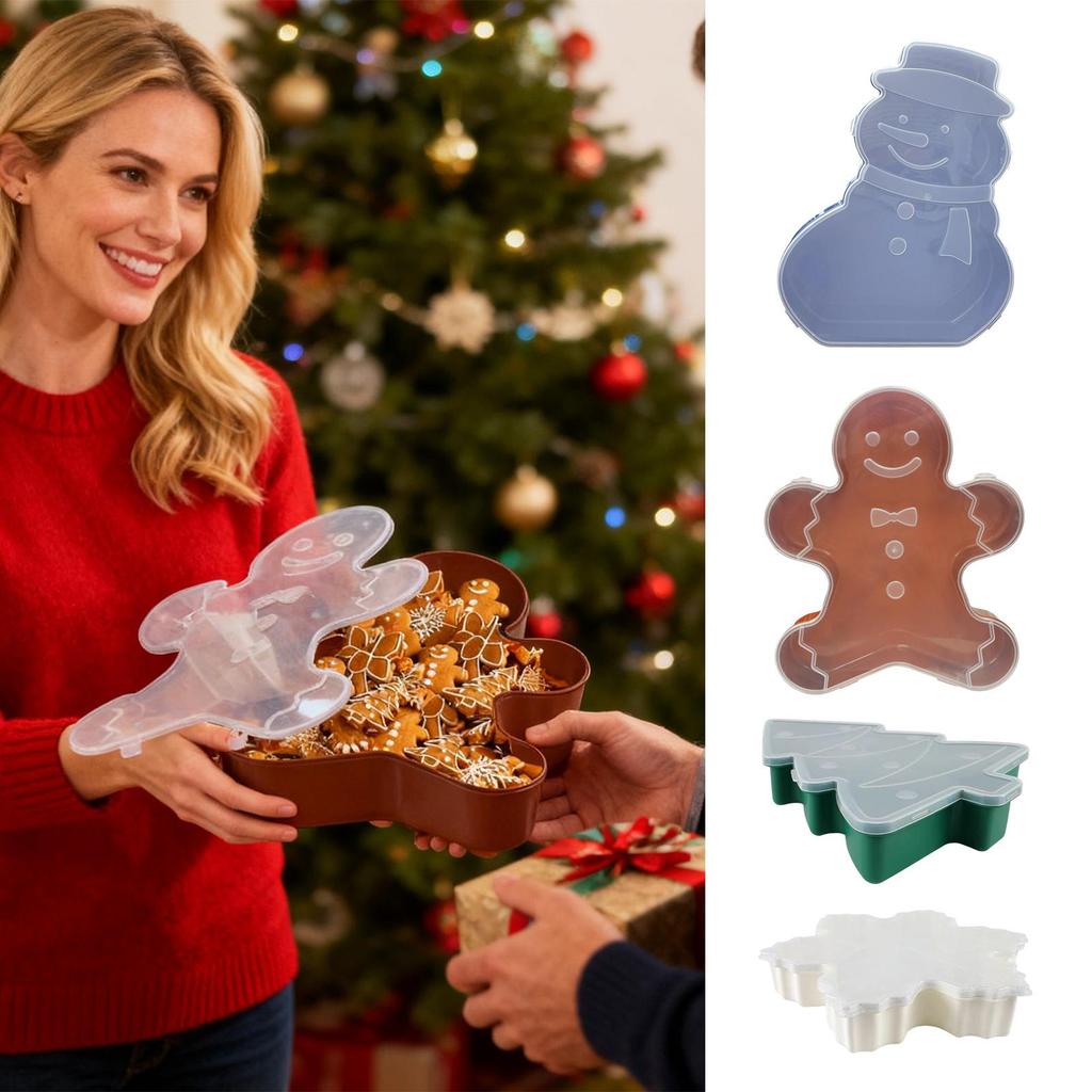 Snack Tray Portable Food Organizer Holiday Snack Box Container For Treats Nuts Fruit Popcorn Dip Dessert Party Table