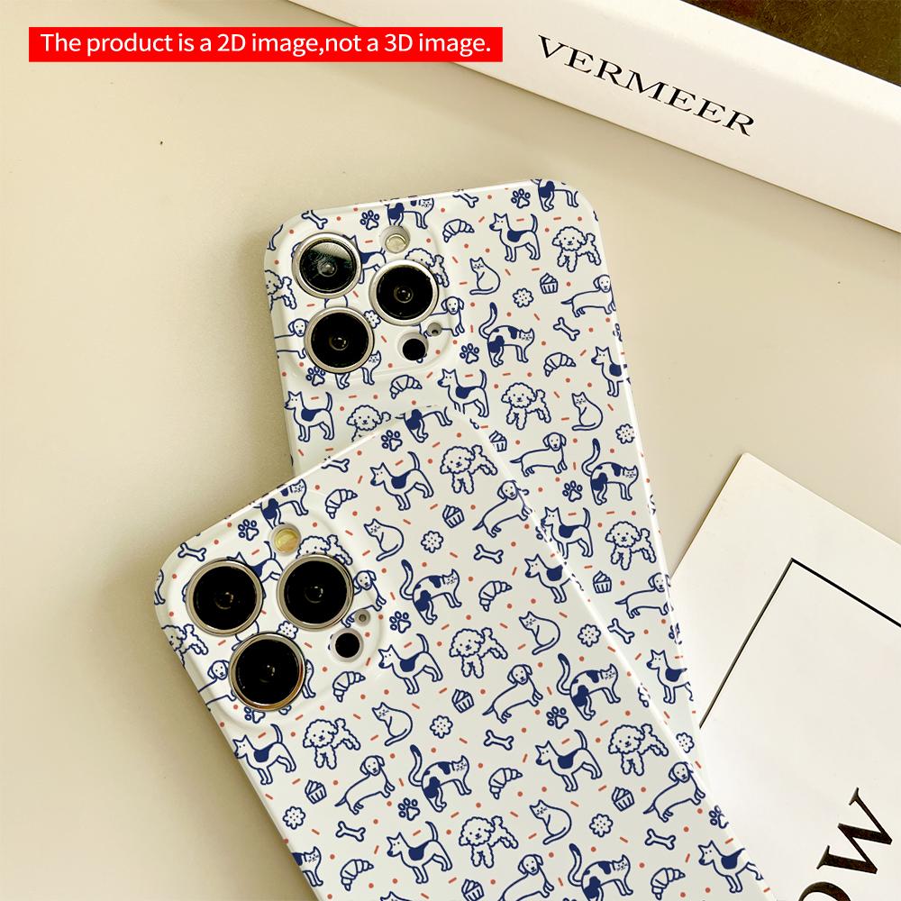 Adorable Pets Pattern Phone Case All inclusive film hard phone case, compatible with iPhone 18 Pro Max 17 16 15 14 13 12 11