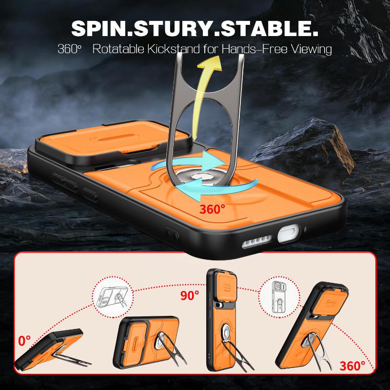 Soft TPU+Hard PC 360 ° Rotating Metal Holder Armor Phone Case For Xiaomi 17 Pro Max 14T 15T Pro 15 Ultra Pro Bumper Back Cover