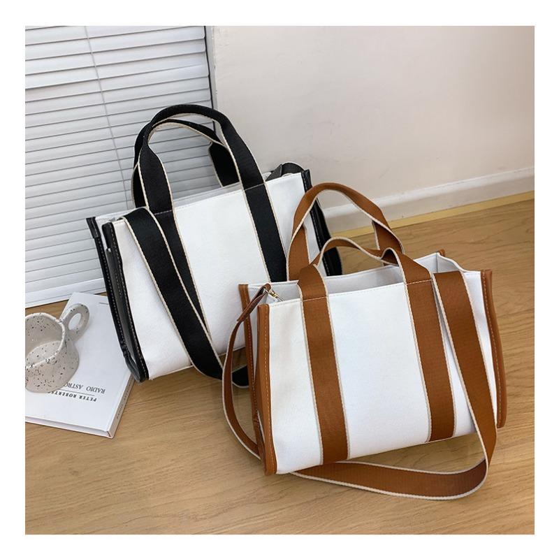 Korean Fashion Canvas Bag Korean Instagram Large Capacity Handheld Bag Women Commuter Shoulder Crossbody Tote