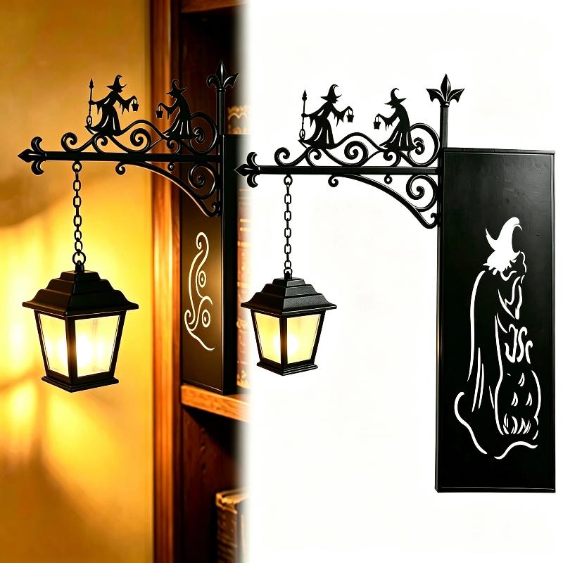 Ev Dekorasyonu İçin Sıcak LED Işıklı ve Metal Braketli Vintage Asılı Kitaplık Fener