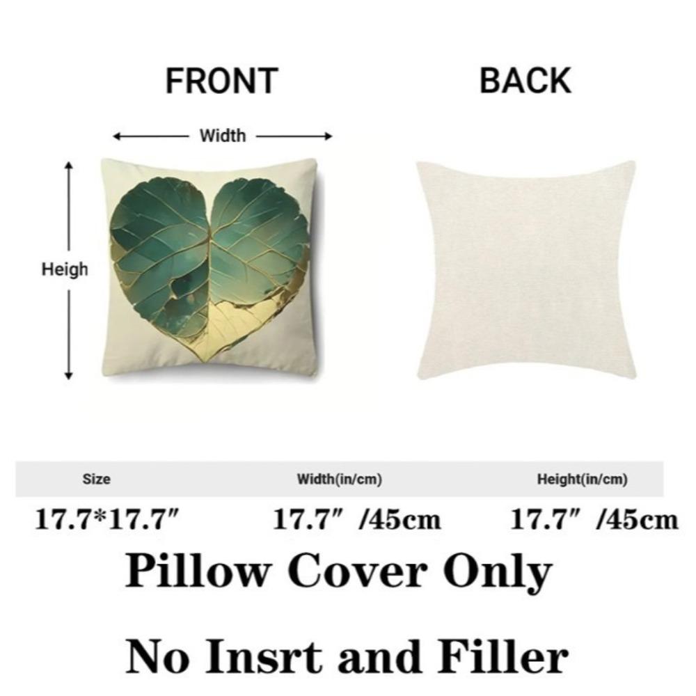 New Printed Leaf Pattern Pillowcase Polyester Modern Sofa Pillow Case 45*45cm Square Pillow Cover Home Decoration
